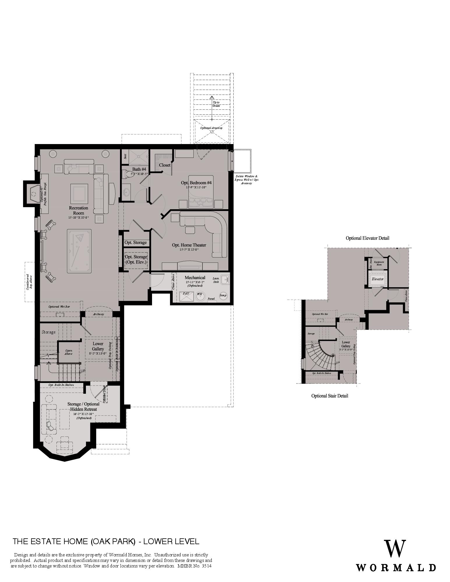 The Estate Home With Oak Park Package floor plan 4