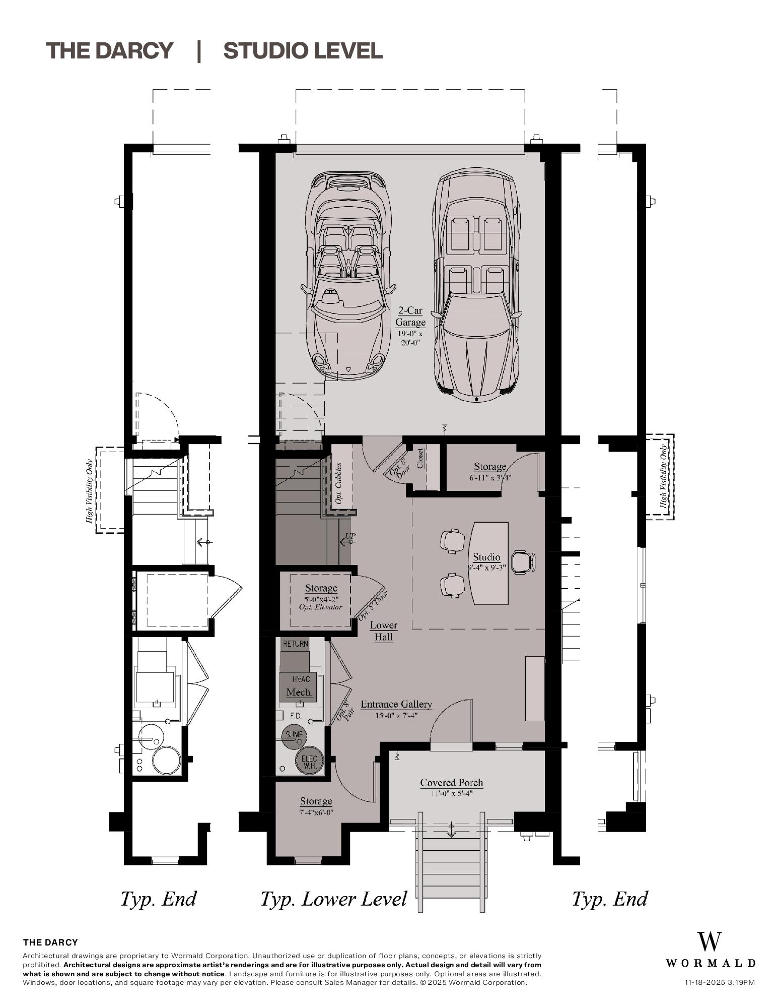 The Darcy (opt. elevator) floor plan 0